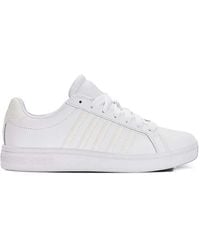 K-swiss - Logo-Embroidered Sneakers - Lyst