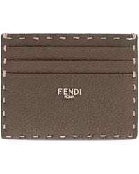 Fendi - Selleria Leather Card Holder - Lyst