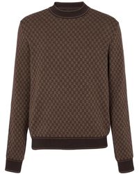 Balmain - Mini Monogram Jacquard Sweater - Lyst