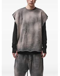 Thom Krom - Camiseta Sin Mangas Con Borde Sin Rematar Y Efecto Lavado A La Piedra - Lyst
