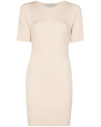 Stella McCartney - Ribbed Knitted Mini Dress - Lyst