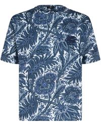 Etro - All-over Graphic Print Cotton T-shirt - Lyst