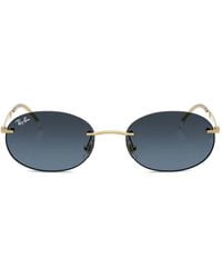 Ray-Ban - Oval-Frame Rimless Sunglasses - Lyst