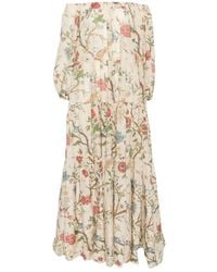 Into The East - Morris Floral-Print Maxi Dress - Lyst