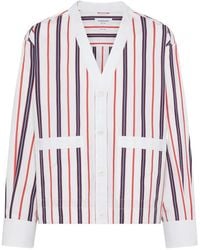 Thom Browne - Chemise En Popeline Repp À Rayures - Lyst