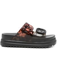 Melissa - Tortoiseshell-Effect Buckle-Strap Sandals - Lyst