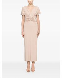 Nissa - Glitter V-Neck Maxi Dress - Lyst