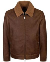 Eleventy - Shearling Jacket - Lyst