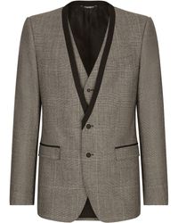 Dolce & Gabbana - Layered Check-patterned Blazer - Lyst