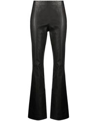 Rag & Bone - Mid-Rise Flared Leather Trousers - Lyst