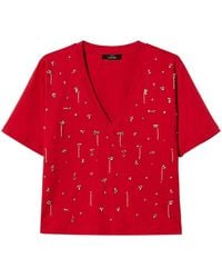 Twinset - Embroidered Cropped T-Shirt - Lyst
