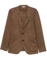 Boglioli - Blazer De Lana Con Motivo De Espiga - Lyst