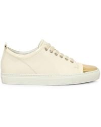 Lanvin - Sneakers Aus Wildleder Mit Angeschnittener Kappe - Lyst