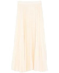 Eleventy - Pleated Midi Skirt - Lyst