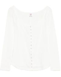 RE/DONE - Haut Olivia À Boutons Pression - Lyst