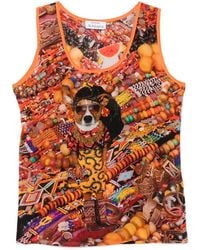 The Artistylist - Top Sin Mangas Con Estampado Gráfico - Lyst