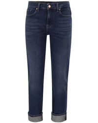 7 For All Mankind - Relaxed Skinny Turn-Up Hem Jeans - Lyst