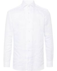 BOGGI - Linen Classic-collar Shirt - Lyst