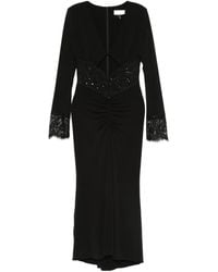 Nissa - Vestido con lentejuelas y ribete de encaje - Lyst