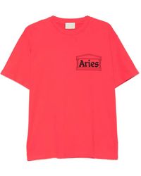 Aries - Temple Logo-Print T-Shirt - Lyst