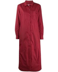 Aspesi Single-breasted Maxi Coat - Red