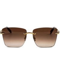 BVLGARI - Serpenti Rimless Square-Frame Sunglasses - Lyst