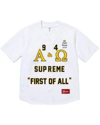 Supreme - Alpha Omega Baseball Jersey Shirt - Lyst