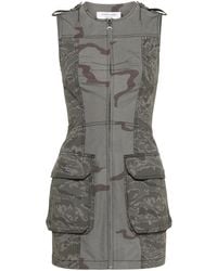 Marine Serre - Minikleid Mit Camouflage-Print - Lyst