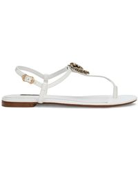 Dolce & Gabbana - Shoes > sandals > flat sandals - Lyst