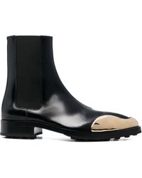 Jil Sander - 35mm Metallic-toe Leather Boots - Lyst