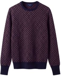 Drumohr - Basket-Weave Cashmere Sweater - Lyst