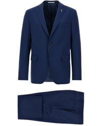 Pal Zileri - Metal-Logo Brooch Suit - Lyst