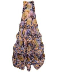 Zimmermann - Luna Floral-Print Ruffled Maxi Dress - Lyst