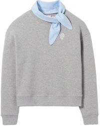 Claudie Pierlot - Sweatshirt mit Logo-Stickerei - Lyst