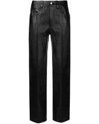 Alexander Wang - Leather Straight-leg Trousers - Lyst
