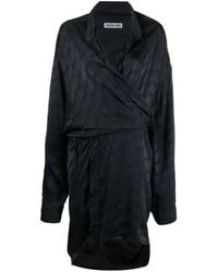 Balenciaga - Robe cache-cœur courte à motif monogrammé - Lyst