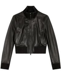 DIESEL - L-Hung Cropped-Jacke Aus Leder - Lyst