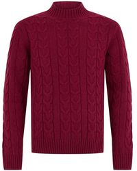 Slowear - Cable-Knit Mock-Neck Sweater - Lyst