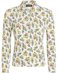 Dolce & Gabbana - Floral-Print Polo Shirt - Lyst