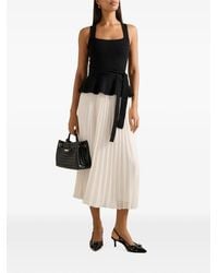 EVER NEW - Peony Pleated Peplum Midi Dress - Lyst