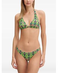 Chantelle - Easy Pop Chevron-Print Halterneck Bikini - Lyst