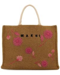 Marni - Raffia Flower Tote Bag - Lyst