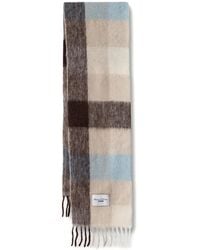 Check Pattern Uk Marc O' Polo Check-Pattern Frayed Scarf in Purple | Lyst UK