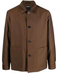 ZEGNA - Button-Down Fastening Shirt Jacket - Lyst