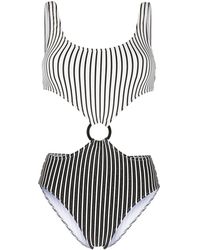 Solid & Striped - The Bailey Cut-out Stripe Swimsuit - Lyst