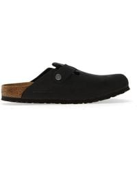 Birkenstock - Boston Leather Flat Mules - Lyst