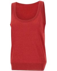 Kaos - Ribbed-Trim Knitted Top - Lyst