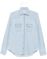 Eleventy - Double-Pocket Denim Shirt - Lyst