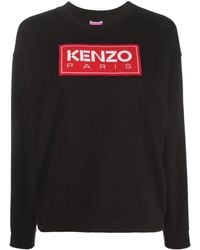 KENZO - Felpa Girocollo Con Applicazione - Lyst