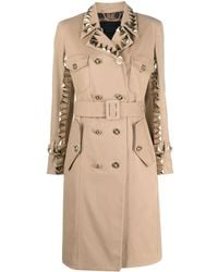 Philipp Plein - Studded Belted Trench Coat - Lyst